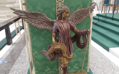 “Saint Raphael Statue Installation”